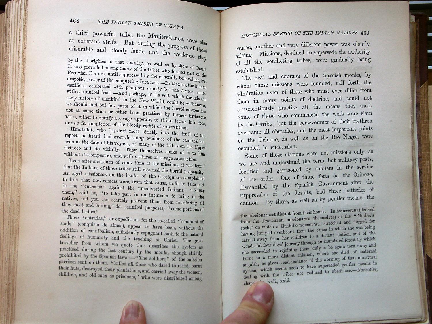 zz-bret68,s.468 manitivitano und spanische missionen am orinoco un rio